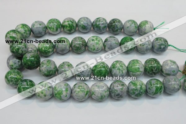 CRF49 15.5 inches 18mm round dyed rain flower stone beads wholesale