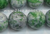 CRF50 15.5 inches 20mm round dyed rain flower stone beads wholesale