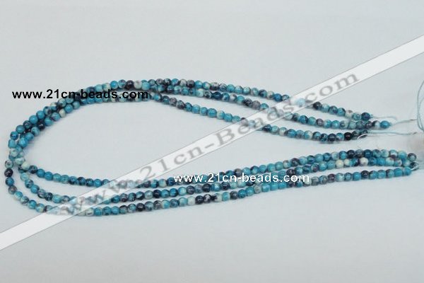 CRF55 15.5 inches 4mm round dyed rain flower stone beads wholesale