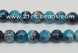 CRF57 15.5 inches 8mm round dyed rain flower stone beads wholesale