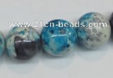 CRF61 15.5 inches 16mm round dyed rain flower stone beads wholesale