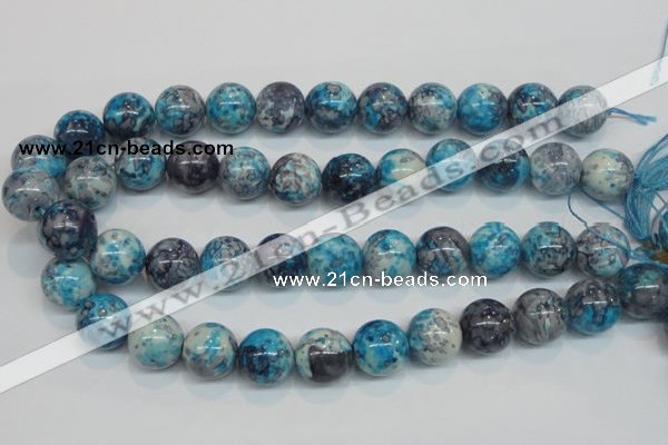 CRF61 15.5 inches 16mm round dyed rain flower stone beads wholesale