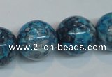 CRF62 15.5 inches 18mm round dyed rain flower stone beads wholesale