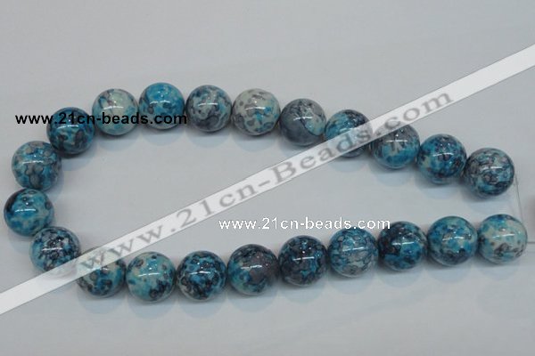 CRF62 15.5 inches 18mm round dyed rain flower stone beads wholesale