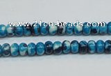 CRF66 15.5 inches 4*6mm rondelle dyed rain flower stone beads wholesale