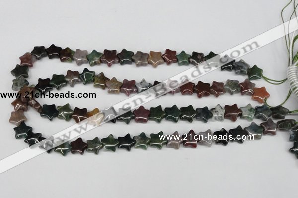 CRG03 15.5 inches 12*12mm star Indian agate gemstone beads wholesale