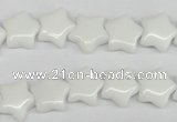 CRG06 15.5 inches 12*12mm star white agate gemstone beads wholesale