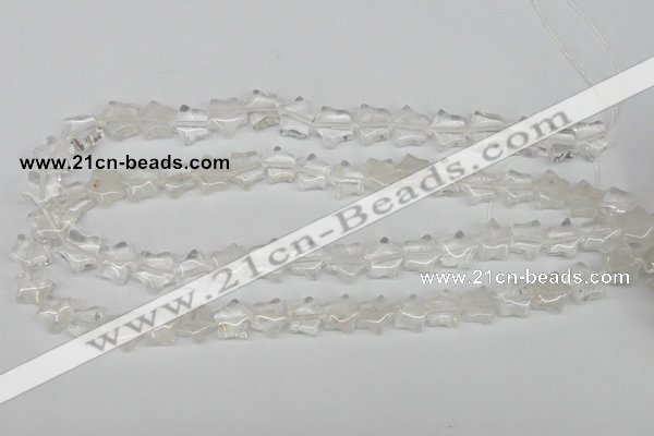 CRG08 15.5 inches 12*12mm star white crystal gemstone beads wholesale