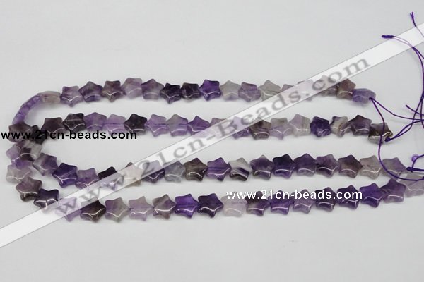 CRG12 15.5 inches 12*12mm star amethyst gemstone beads wholesale