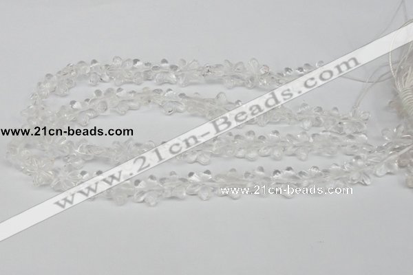 CRG14 15.5 inches 16*16mm star white crystal gemstone beads