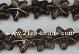 CRG16 15.5 inches 16*16mm star smoky quartz gemstone beads