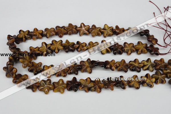 CRG18 15.5 inches 16*16mm star tiger eye gemstone beads wholesale