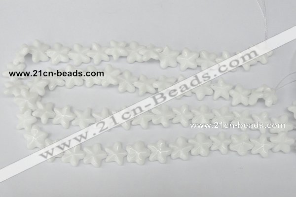 CRG20 15.5 inches 16*16mm star white agate gemstone beads wholesale