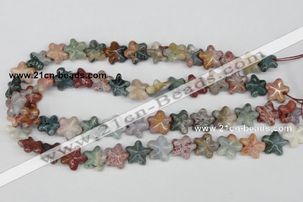 CRG22 15.5 inches 16*16mm star ocean agate gemstone beads wholesale