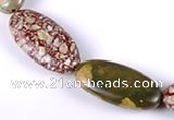 CRH03 different sizes natural rhyolite oval beads Wholesale