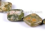 CRH05 15*15mm rhombic natural rhyolite gemstone beads Wholesale