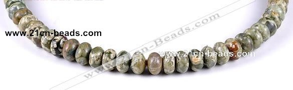 CRH10 different sizes roundel natural rhyolite beads Wholesale