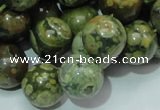 CRH101 15.5 inches 16mm round rhyolite beads wholesale