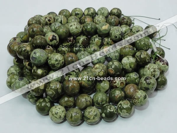 CRH102 15.5 inches 18mm round rhyolite beads wholesale