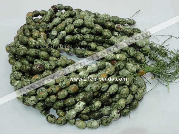 CRH105 15.5 inches 10*14mm rice rhyolite beads wholesale