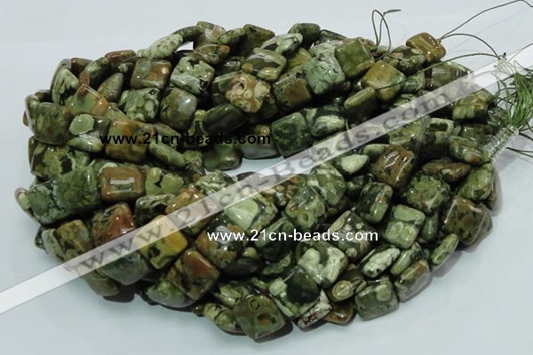 CRH18 15.5 inches 15*15mm square rhyolite beads wholesale