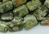 CRH25 15.5 inches 12*18mm rectangle rhyolite beads wholesale