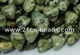 CRH30 15.5 inches 10*10mm triangle rhyolite beads wholesale