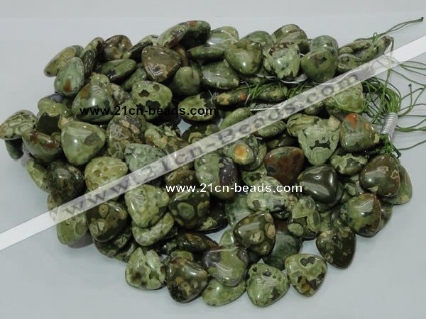 CRH33 15.5 inches 20*20mm triangle rhyolite beads wholesale