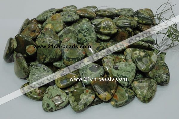 CRH34 15.5 inches 30*30mm triangle rhyolite beads wholesale