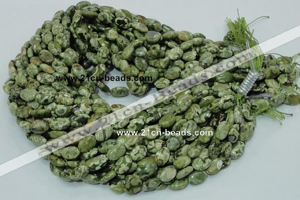 CRH42 15.5 inches 8*12mm oval rhyolite beads wholesale