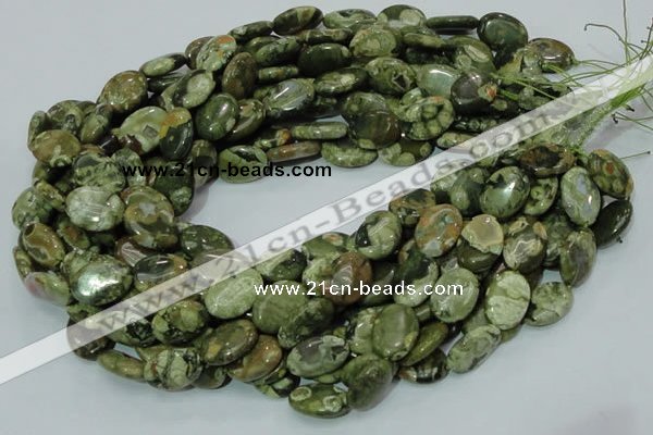 CRH44 15.5 inches 12*16mm oval rhyolite beads wholesale