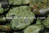 CRH46 15.5 inches 15*30mm oval rhyolite beads wholesale