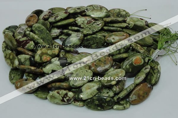 CRH46 15.5 inches 15*30mm oval rhyolite beads wholesale