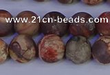 CRH513 15.5 inches 10mm round matte rhyolite gemstone beads