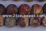 CRH514 15.5 inches 12mm round matte rhyolite gemstone beads