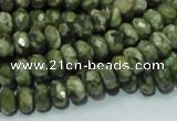 CRH52 15.5 inches 5*8mm faceted rondelle rhyolite beads wholesale