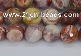 CRH520 15.5 inches 8mm faceted round rhyolite gemstone beads