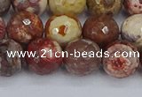 CRH521 15.5 inches 10mm faceted round rhyolite gemstone beads