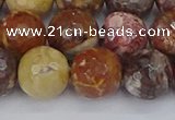 CRH522 15.5 inches 12mm faceted round rhyolite gemstone beads