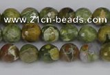 CRH526 15.5 inches 4mm faceted round rhyolite beads wholesale