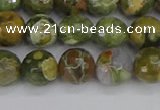 CRH528 15.5 inches 8mm faceted round rhyolite beads wholesale