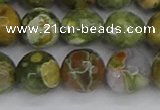 CRH530 15.5 inches 12mm faceted round rhyolite beads wholesale