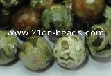 CRH60 15.5 inches 18mm faceted round rhyolite beads wholesale