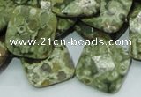 CRH75 15.5 inches 20*20mm faceted rhombic rhyolite beads wholesale