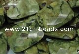 CRH81 15.5 inches 18*25mm faceted rectangle rhyolite beads wholesale