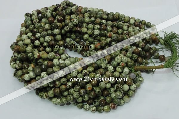 CRH99 15.5 inches 8mm round rhyolite beads wholesale