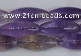 CRI100 15.5 inches 12*30mm rice natural ametrine gemstone beads