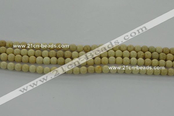 CRI201 15.5 inches 6mm round riverstone beads wholesale