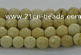 CRI210 15.5 inches 4mm faceted round riverstone beads wholesale