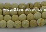 CRI211 15.5 inches 6mm faceted round riverstone beads wholesale